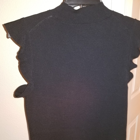 Ann Taylor, fitted classic black shirt - Picture 2 of 4